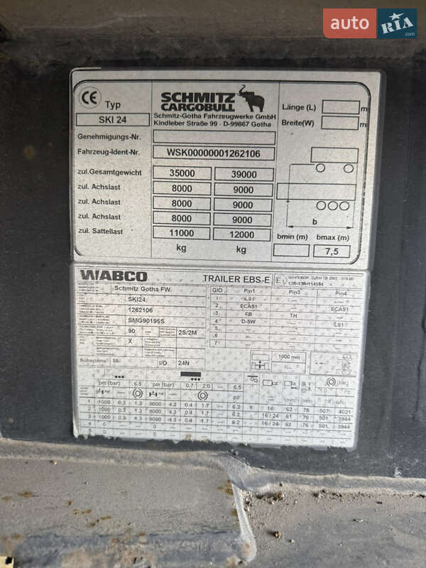 Самоскид напівпричіп Schmitz SKI 24 2011 в Дніпрі