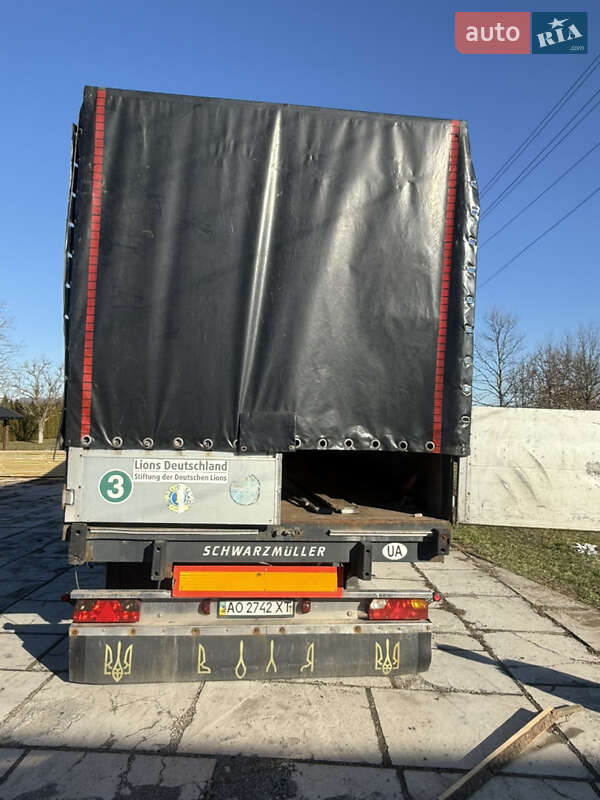 Тентованный борт (штора) - полуприцеп Schwarzmuller SPA-3E 2006 в Тячеве