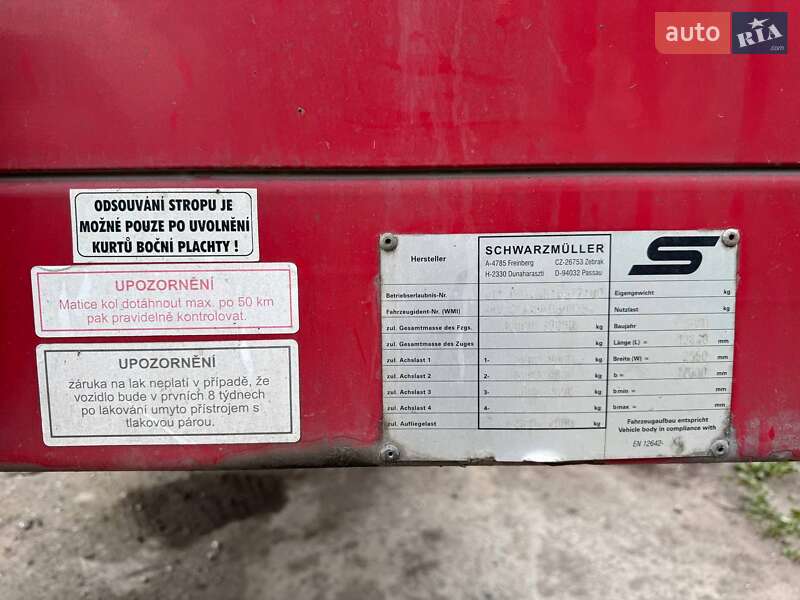 Тентованный борт (штора) - полуприцеп Schwarzmuller SPA-3E 2011 в Броварах