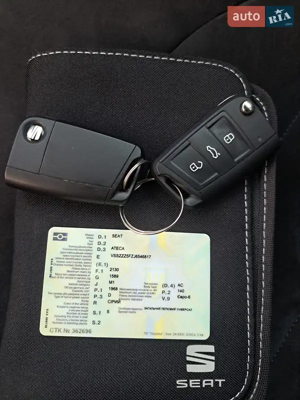 Внедорожник / Кроссовер SEAT Ateca 2018 в Луцке документ