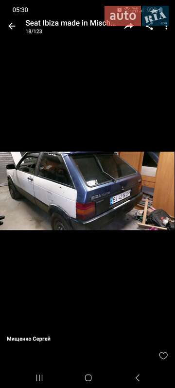 Хэтчбек SEAT Ibiza 1988 в Запорожье фото 2 Хэтчбек SEAT Ibiza 1988 в Запорожье