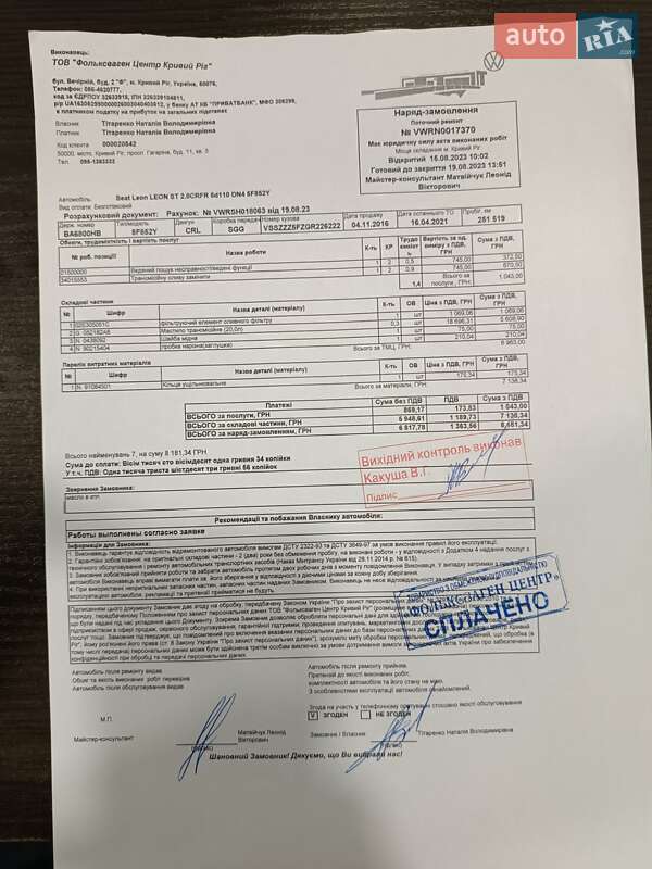 Універсал SEAT Leon 2016 в Кропивницькому