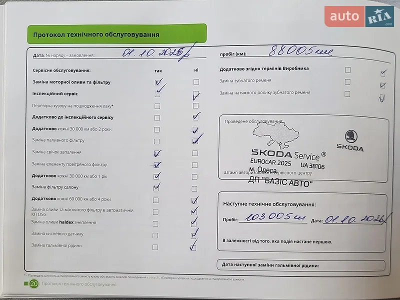 Хэтчбек Skoda Fabia 2021 в Киеве документ