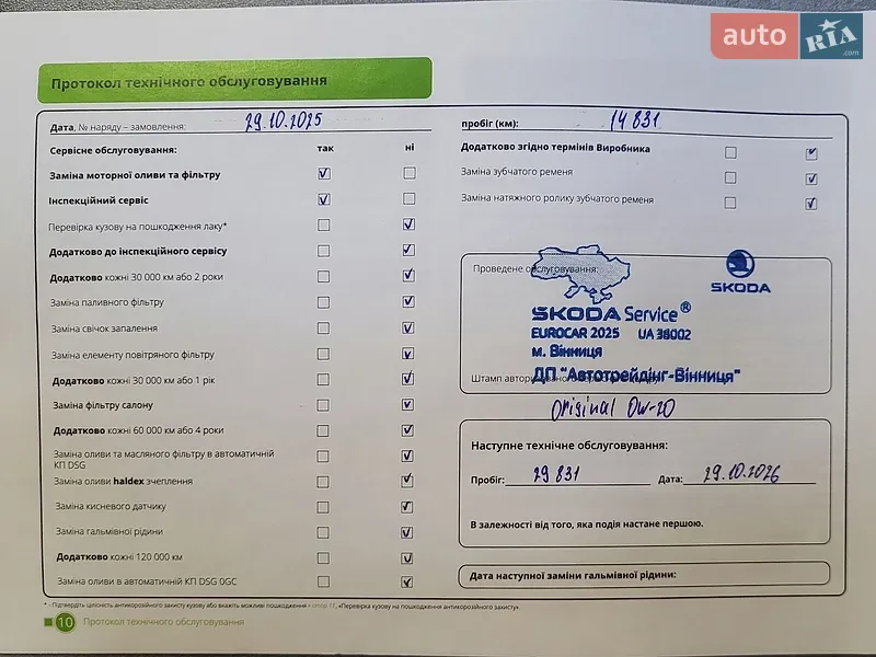 Хэтчбек Skoda Fabia 2025 в Киеве документ