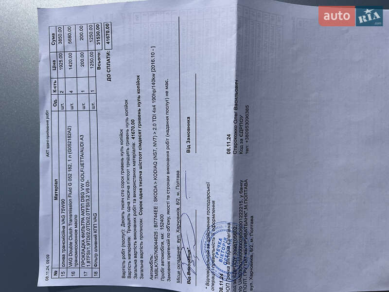 Позашляховик / Кросовер Skoda Kodiaq 2019 в Полтаві