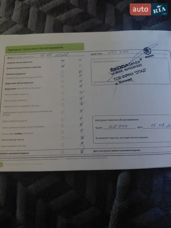 Лифтбек Skoda Octavia 2017 в Кременчуге документ