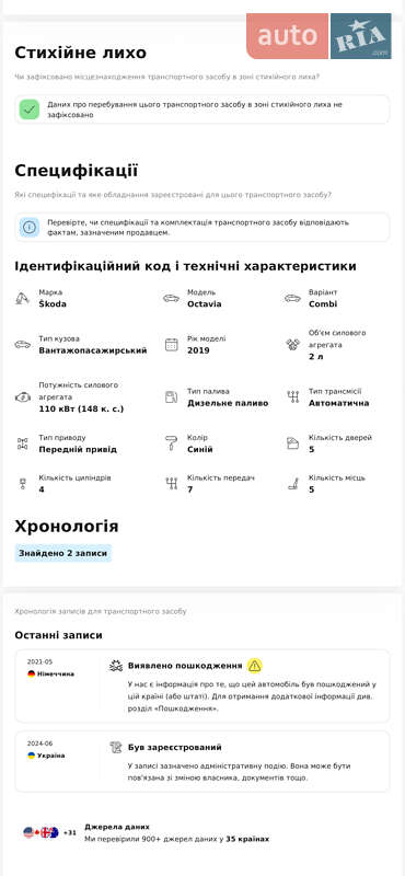 Универсал Skoda Octavia 2018 в Киеве