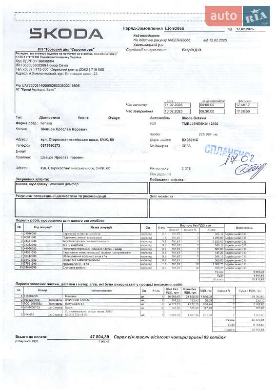 Универсал Skoda Octavia 2018 в Хмельницком