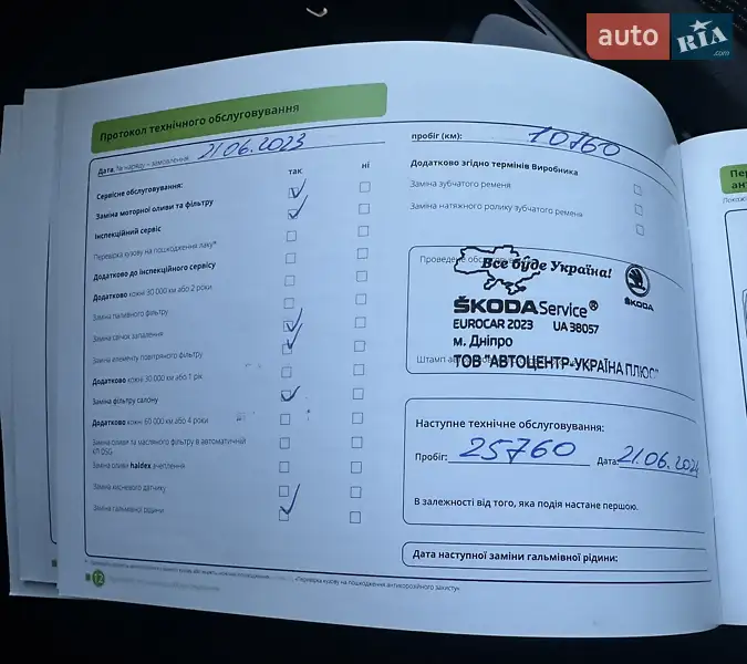 Лифтбек Skoda Octavia 2021 в Днепре документ