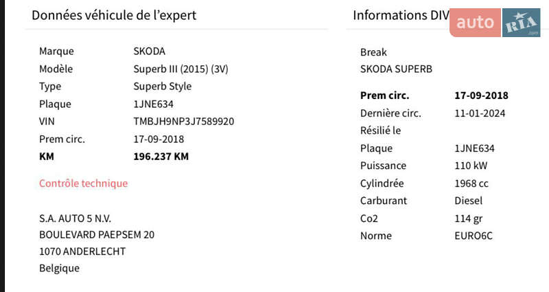 Универсал Skoda Superb 2018 в Ровно