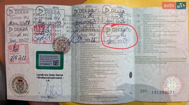 Цистерна полуприцеп Spitzer SF 1997 в Львове документ