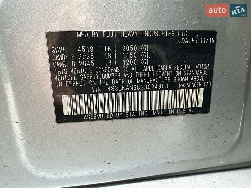 Седан Subaru Legacy 2015 в Львове