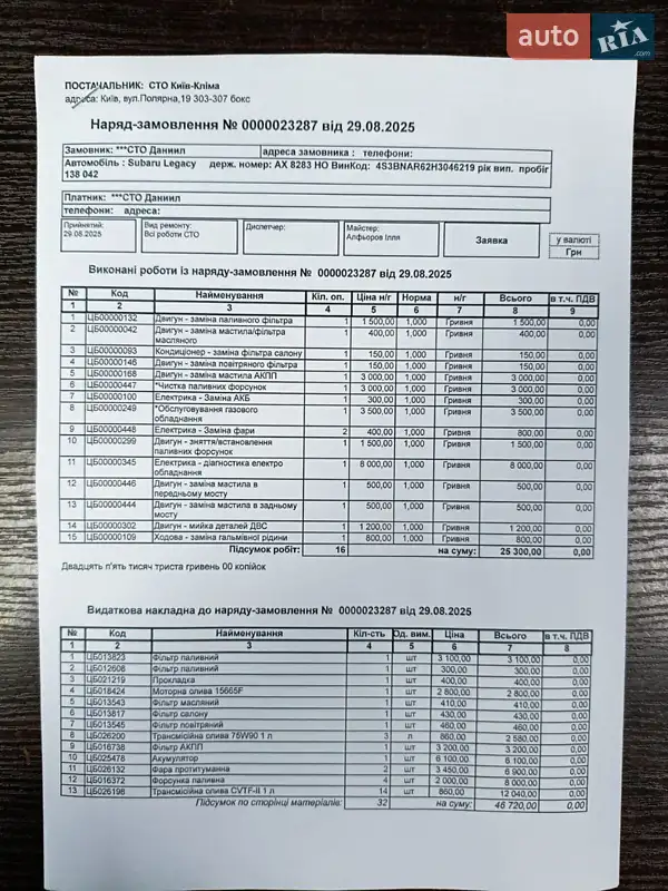 Седан Subaru Legacy 2017 в Киеве документ 2 фото Седан Subaru Legacy 2017 в Киеве документ