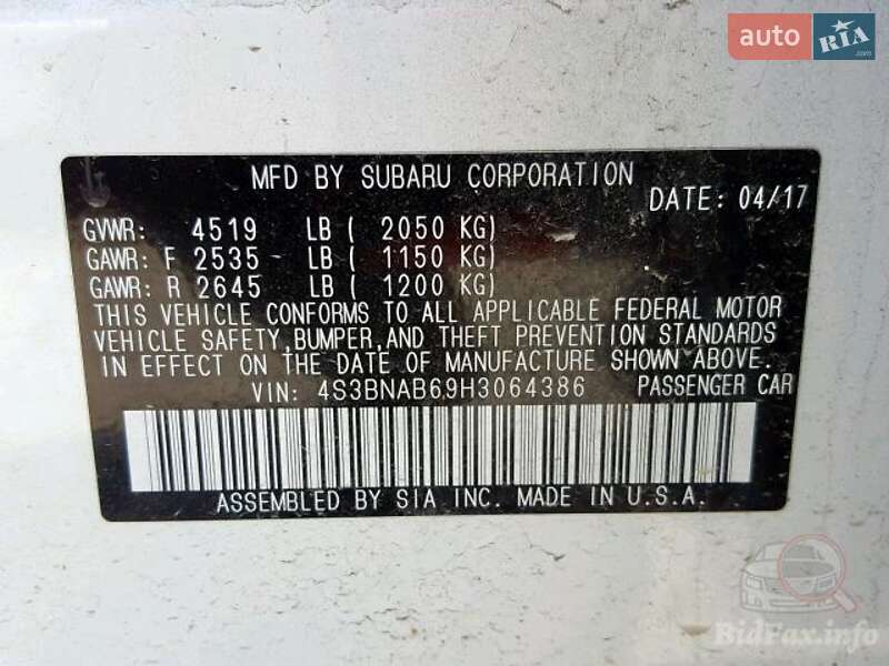 Седан Subaru Legacy 2017 в Львові фото 16 Седан Subaru Legacy 2017 в Львові