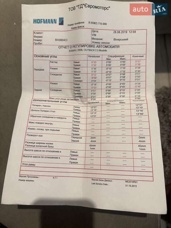 Универсал Subaru Outback 2008 в Хмельницком