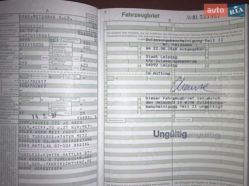 Мотоцикл Спорт-туризм Suzuki GSF 600 Bandit S 1997 в Полтаві