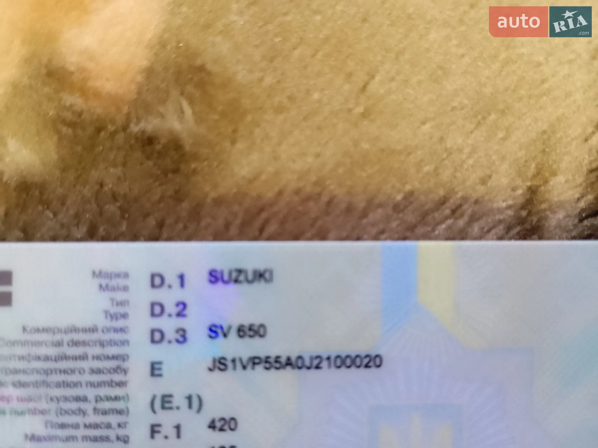 Suzuki SV 650 2018 VIN JS1VP55A0J2100020 фото оголошення 17 з 17
