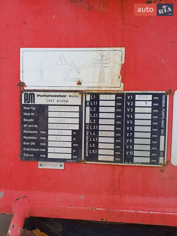 Бетононасос Tatra 815 1993 в Тернополе