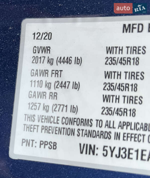Седан Tesla Model 3 2020 в Хмельницькому