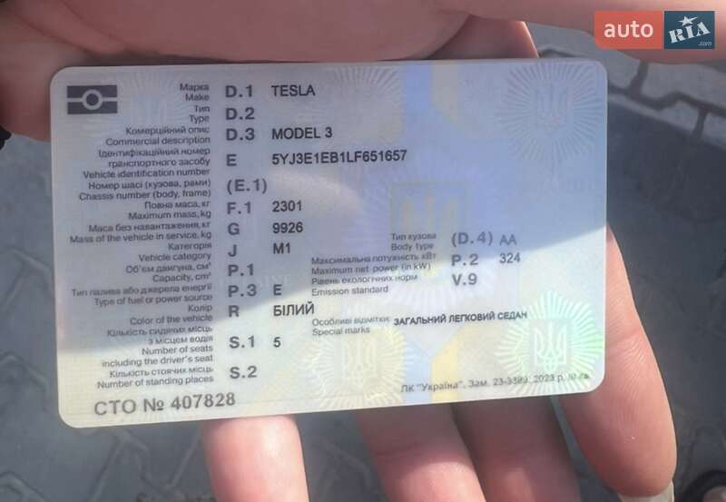 Седан Tesla Model 3 2019 в Черновцах