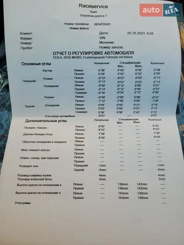 Седан Tesla Model 3 2019 в Киеве документ