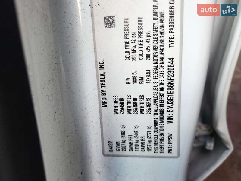 Седан Tesla Model 3 2022 в Львові