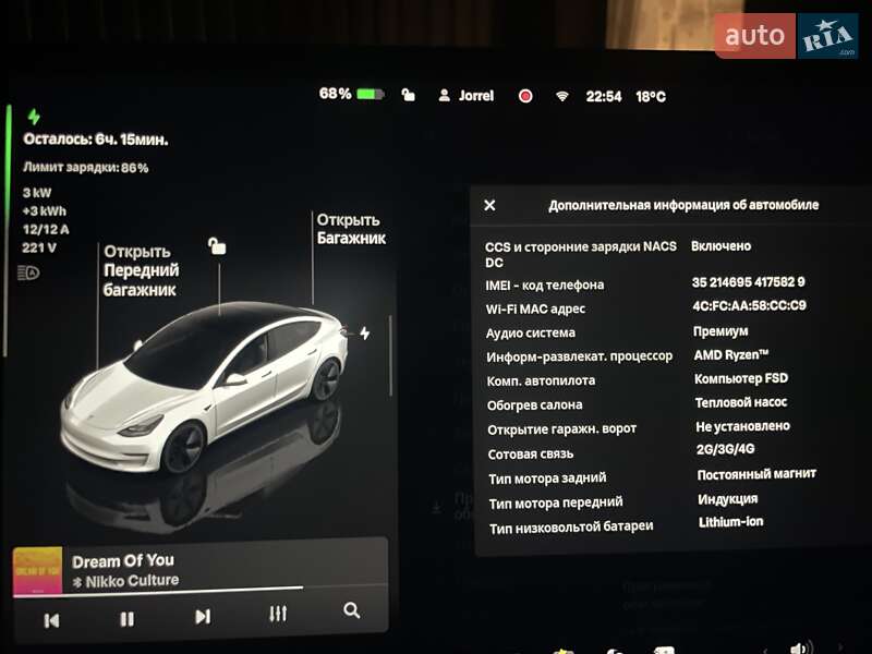 Седан Tesla Model 3 2022 в Харькове