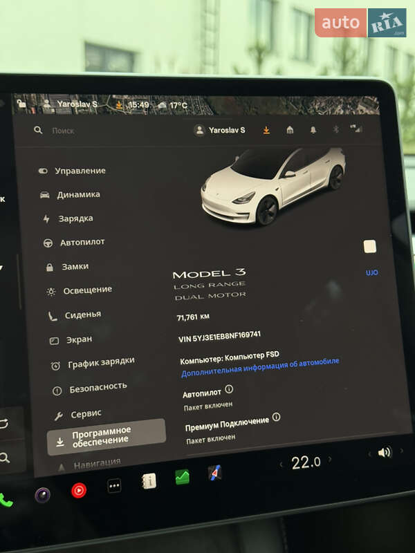 Седан Tesla Model 3 2022 в Луцке