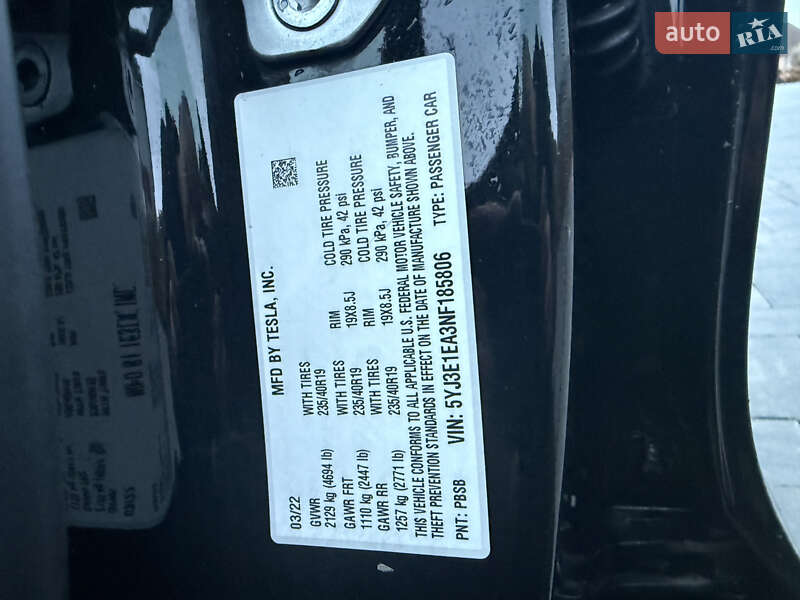 Седан Tesla Model 3 2022 в Луцьку фото 22 Седан Tesla Model 3 2022 в Луцьку
