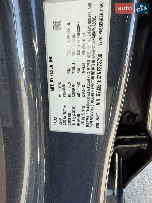 Седан Tesla Model 3 2022 в Харькове