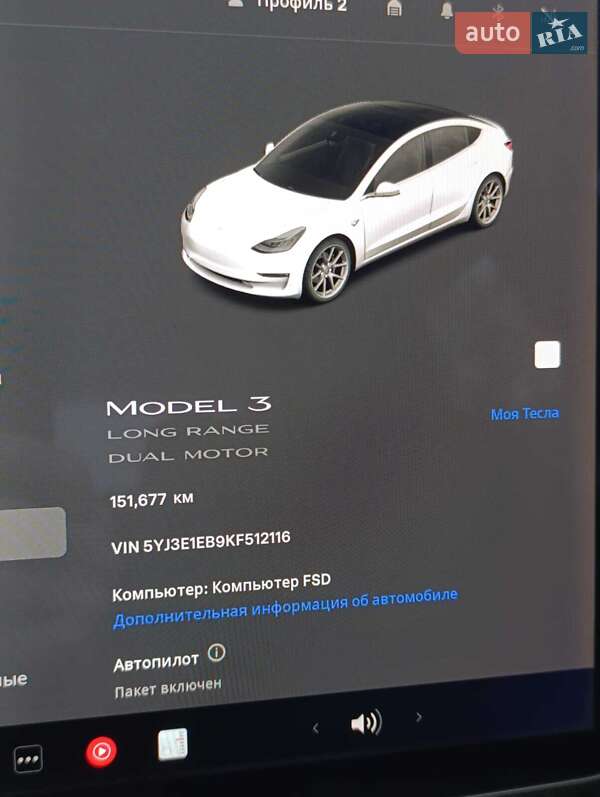 Седан Tesla Model 3 2019 в Одесі