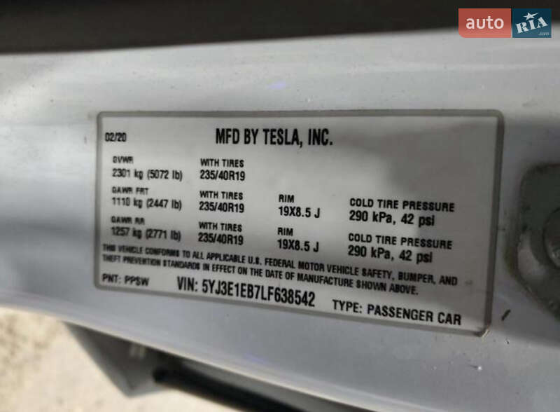 Седан Tesla Model 3 2020 в Киеве фото 12 Седан Tesla Model 3 2020 в Киеве
