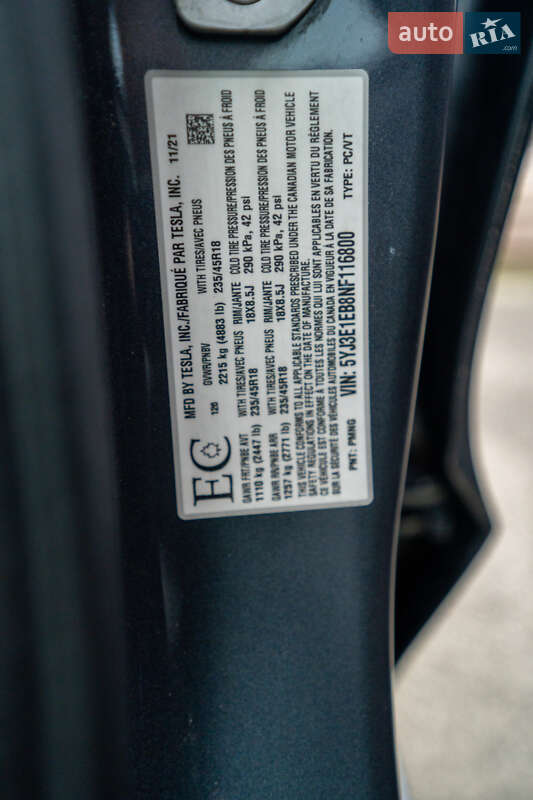 Седан Tesla Model 3 2021 в Киеве фото 8 Седан Tesla Model 3 2021 в Киеве