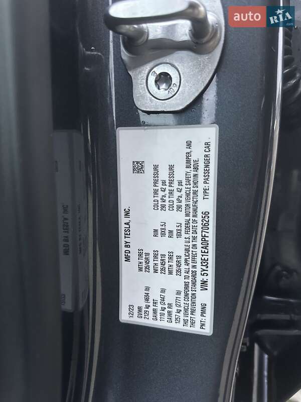 Седан Tesla Model 3 2023 в Одессе фото 24 Седан Tesla Model 3 2023 в Одессе