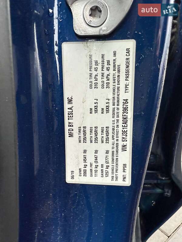 Седан Tesla Model 3 2019 в Луцке фото 7 Седан Tesla Model 3 2019 в Луцке