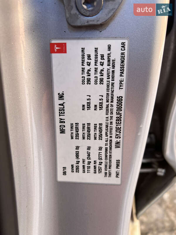 Седан Tesla Model 3 2018 в Рівному фото 15 Седан Tesla Model 3 2018 в Рівному