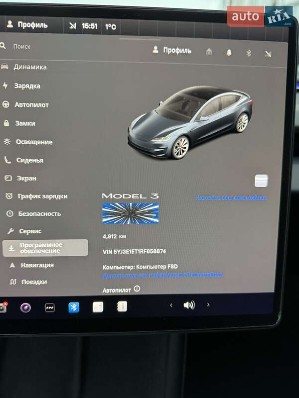 Седан Tesla Model 3 2024 в Бориславі фото 16 Седан Tesla Model 3 2024 в Бориславі