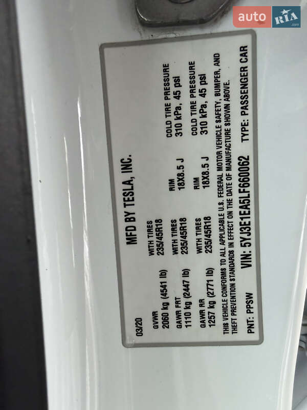 Седан Tesla Model 3 2020 в Запорожье