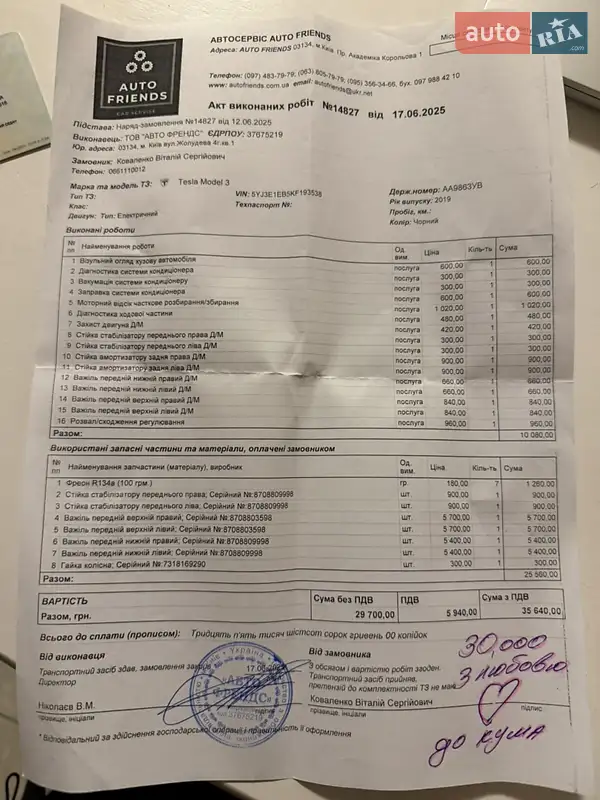 Седан Tesla Model 3 2019 в Ірпені документ 2 фото Седан Tesla Model 3 2019 в Ірпені документ