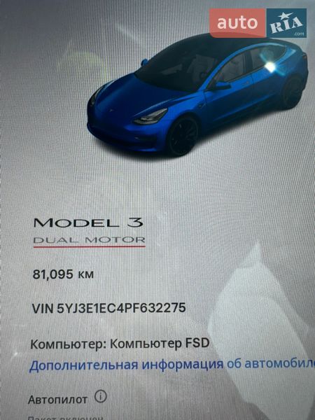 Седан Tesla Model 3 2023 в Черкассах