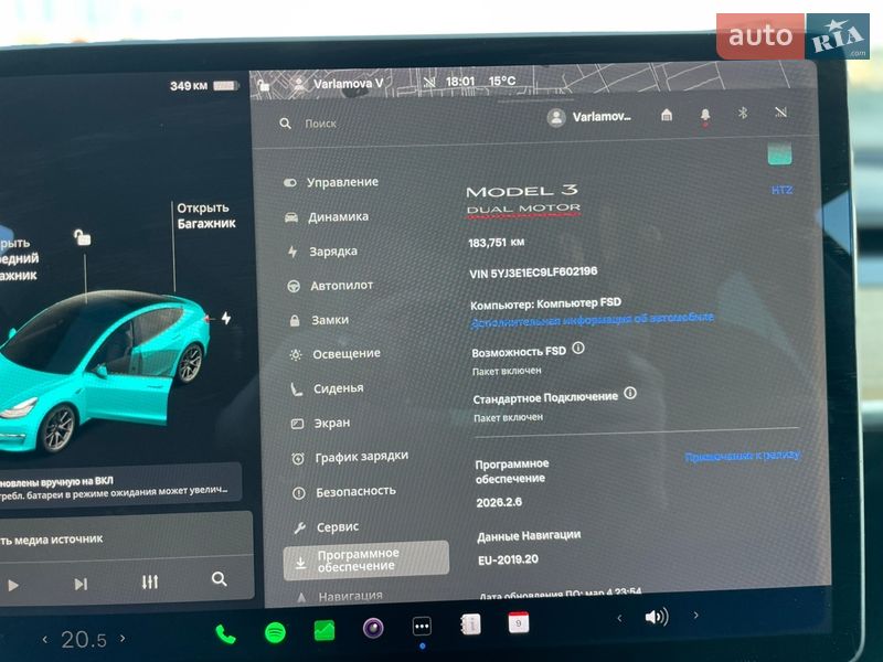 Седан Tesla Model 3 2019 в Ужгороді