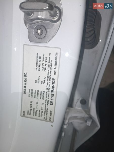 Седан Tesla Model 3 2019 в Запоріжжі фото 17 Седан Tesla Model 3 2019 в Запоріжжі