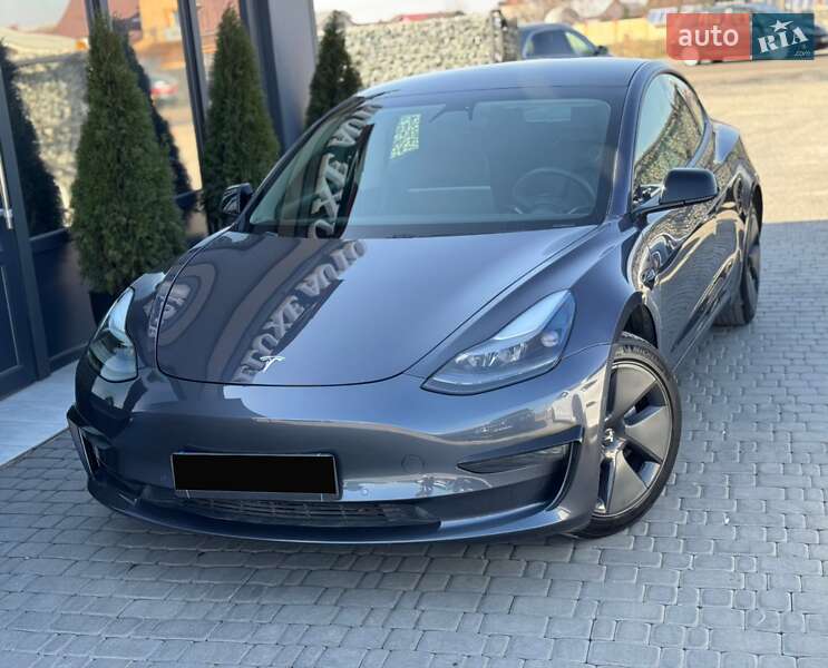 2021 Tesla Model 3, VIN 5YJ3E1EB8MF077110:plate — фото 1 (autoria)