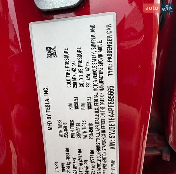 Седан Tesla Model 3 2023 в Днепре фото 18 Седан Tesla Model 3 2023 в Днепре