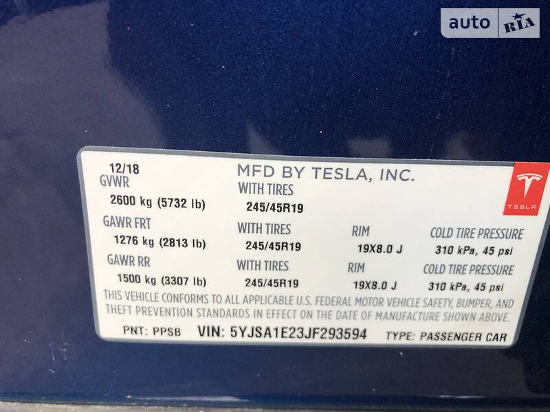 Седан Tesla Model S 2018 в Одессе