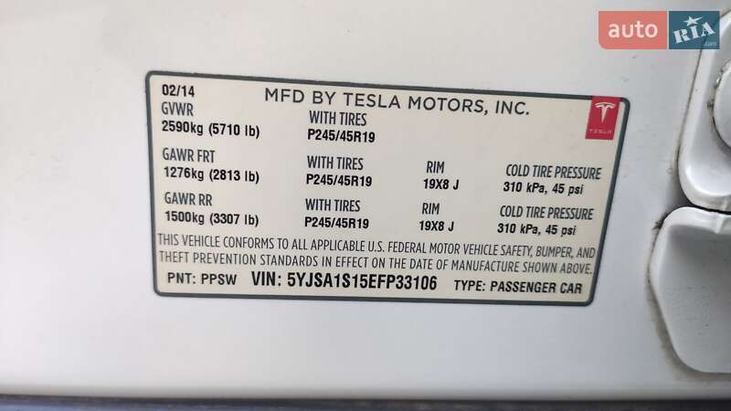 Лифтбек Tesla Model S 2014 в Харькове фото 27 Лифтбек Tesla Model S 2014 в Харькове