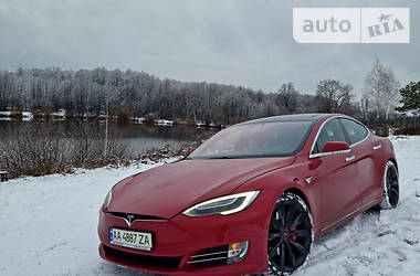 Автомобиль тесла красный цвет