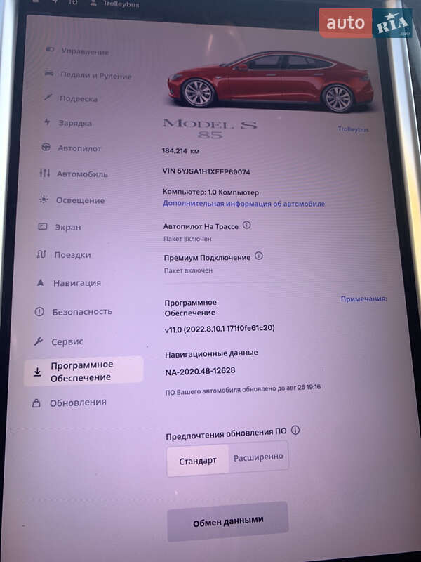 Лифтбек Tesla Model S 2015 в Львове