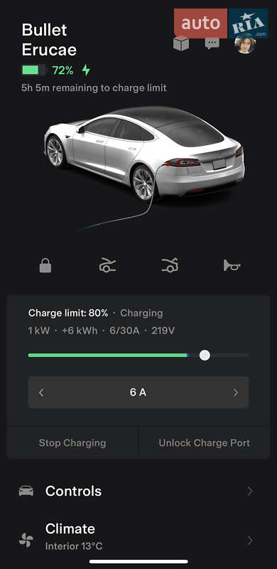Ліфтбек Tesla Model S 2016 в Білій Церкві
