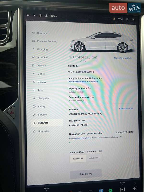 Лифтбек Tesla Model S 2016 в Львове